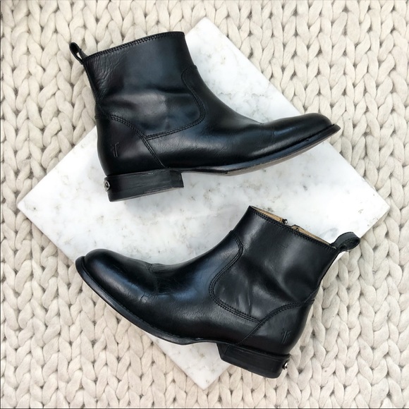 Frye Shoes - Frye Company Black Leather Ankle Booties